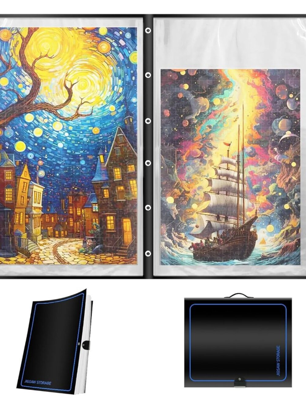 25.98"×30.31" Puzzle Binder – Space-Saving Storage Folder for 500–1000 Piece Puz